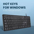 Perixx PERIBOARD-210C Wired Full-Size USB C Keyboard with Quiet Scissor Keys - Compatible with Mac, Windows, Tablets
