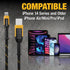 DEWALT 6 ft Lightning to USB Cable Reinforced Braided Charger Cord Compatible with iPhone