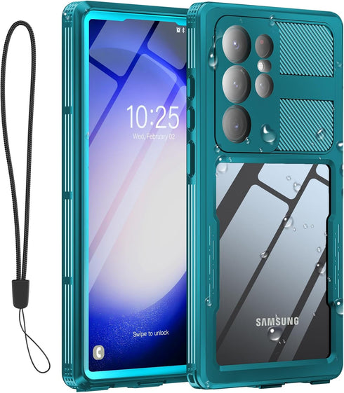 Samsung Galaxy S23 Ultra Case, Full Body Protection, IP68 Waterproof, 12FT Military Shockproof, Built-in Screen & Lens