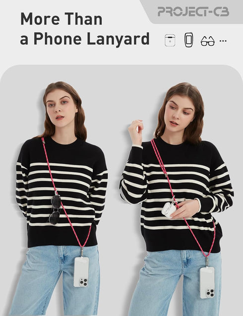 project-cb Cell Phone Lanyard, Phone Tether Tab, Adjustable Phone Crossbody Strap for Around the Neck