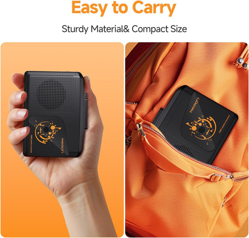 Portable Walkman Cassette Player Converter, Cassette to Digital via USB, Full Stereo Sound