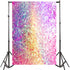 Laeacco 3x5ft Glittering Vinyl Photography Backdrops, Colorful Sequin Pattern for Baby Newborn Girls