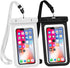 Universal Waterproof Case, 2 Pack IPX8 Phone Lanyard Dry Bag with Neck Strap for iPhone and Galaxy (up to 7.5")