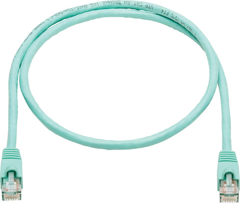 Tripp Lite Cat6a 10G Ethernet Cable, Aqua, 3 Feet, Snagless Molded UTP