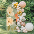 Jnbasdffb 6 Pink Flowers Wedding Arch Cover, Stretchy Spandex Arch Backdrop Stand Covers FT, Pastoral Botanical Retro