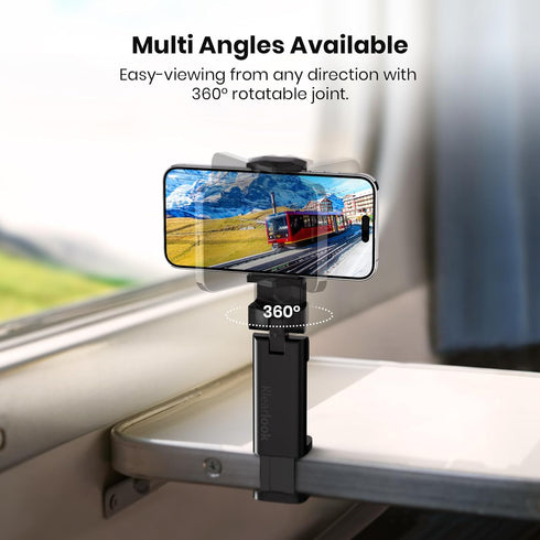 2 Pack Universal Airplane Phone Holder, Klearlook 360° Rotation Travel Essentials Phone Mount