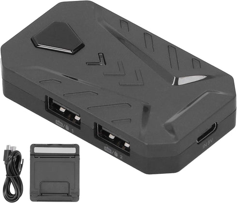 Gaming Keyboard Mouse Converter, USB 2.0 Mobile Gaming Keyboard Mouse Converter Adapter, Bluetooth 4.0, Adjustable Stand