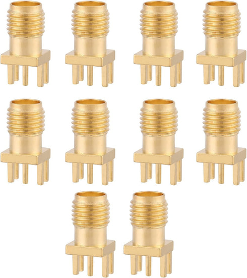 10Pcs SMA Female Jack Connector Brass PCB Clip Mount Base