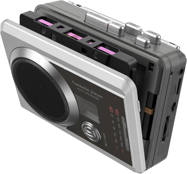 DIGITNOW Cassette Player Recorder, Retro AM/FM Radio, Portable Cassette Audio Player Speaker Device