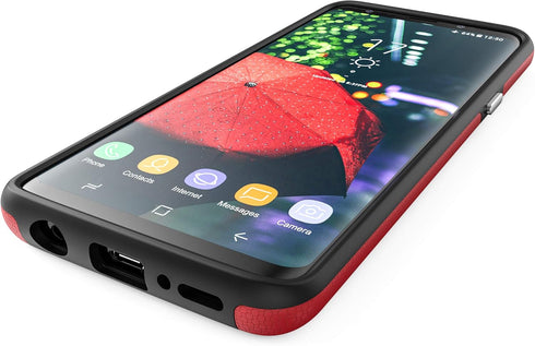 Crave Dual Guard for Samsung S9 Case, Shockproof Protection Dual Layer Case for Samsung Galaxy S9 - Red