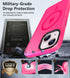 BossKiss Slim Translucent Matte iPhone 13 Case - Hot Pink, Anti-Fingerprint, Shockproof, with Screen+Camera Protector,