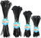 Zip Ties Assorted Sizes, RAZCC 600 Pack (8+12+14+18Inch) Black Cable Ties, Self-Locking