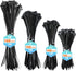 Zip Ties Assorted Sizes, RAZCC 600 Pack (8+12+14+18Inch) Black Cable Ties, Self-Locking