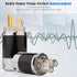 Monosaudio Audio Power Plug Black Carbon Fiber, Transparent Aluminum Shell, 10A/250V Power Connector for DIY Audiophile