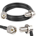 RG58 UHF PL259 Male to SO239 Female Right Angle Bulkhead Mount Cable, 6FT CB Antenna Extension Cable for Vehicle Car