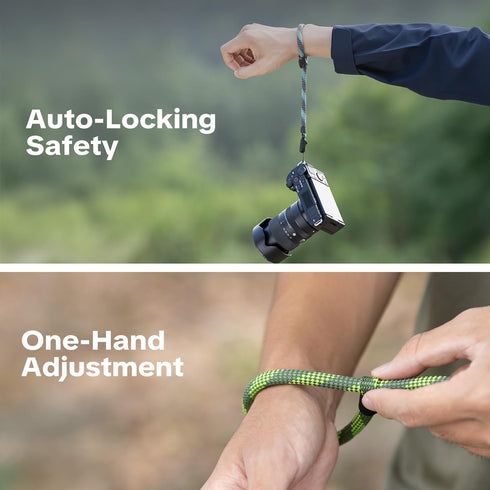 55.1lb PGYTECH Camera Wrist Strap Slim Outdoor Style, Adjustable Quick Release Anti-Drop Camera Hand Strap