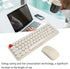 Keyboard Mouse Combo, 2.4G 68 Retro Silent Keys Set, Energy Saving Low Consumption Mini Portable Office Keyboard Mouse