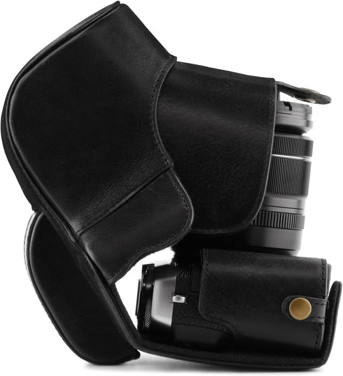 MegaGear Leather Camera Case for Fujifilm X-E3 with 23mm & 18-55mm Lens