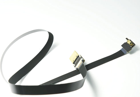 Flat Slim FPV HDMI Cable - Micro HDMI Male 90 Degree to Standard HDMI Male, Compatible with GoPro Sony Alpha A7RII