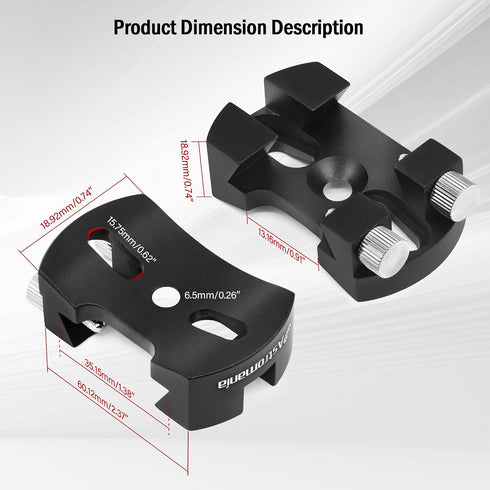 Astromania 130-400mm Universal Quick Release Finder Shoe Base for Schmidt Cassegrains and Other Telescope Diameter
