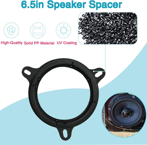 6.5 Inch Speaker Spacer: 4/5 Inch Depth Speaker Adapter Rings Compatible with Nissan Teana Livina Tiida Sylphy - 2-PCS