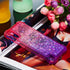 Galaxy A01 Case - Pink/Purple Glitter Bling Floating Liquid Sparkle Quicksand TPU Cover with Tempered Glass Protector