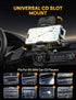 Upgraded CD Phone Mount for Car, Adjustable Universal Holder Compatible with iPhone & Android Cell Phones, Thick Cases