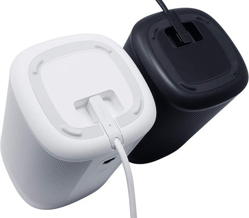 19.5in 2-Pack Power Cord Compatible with Sonos One, Sonos One SL, Sonos Play-1 Speakers - Power Plug Cable (Short, White)