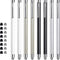 Stylus Pens for Touch Screens, 8 Pcs Mesh Fiber Capacitive Stylus with 8 Replaceable Mesh Tips and 8 Rubber Tips