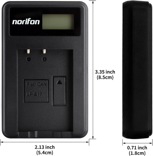 LP-E17 LCD USB Charger for Canon Eos 750D, Eos 760D, Eos M3 Camera