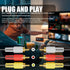 Eanetf 3RCA 24K (5ft-2pcs) RCA Cables, Cable Audio Video Gold Plated Connecting Audio Video Components AV Male to Male