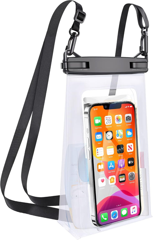 Large Waterproof Phone Pouch, Universal Phone Waterproof Case for iPhone 15 14 13 12 Pro Max Galaxy S22 S21 IPX8 Water