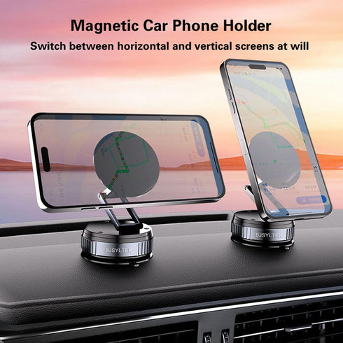 BJSYLTEK 16/15 S24 360 Magnetic Car Phone Mount for iPhone Pro Max/Samsung - Ultra-Strong Vacuum Suction, No Residue
