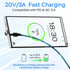 USB C Charger Cable, 60W 3.3ft Type C Charging Cable, Flat 90-Degree C-Port for Samsung S23/S22/S21, iPhone 15 Pro