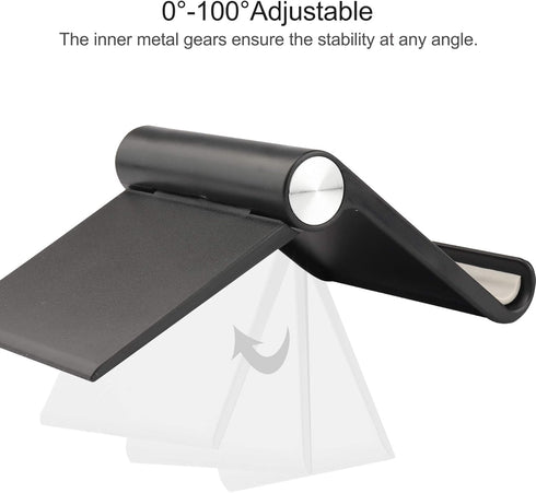 Mobile Phone Holder, Adjustable Foldable Portable Desk Stand for Video Call Mount (1PH - Black)