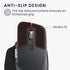kwmobile Mouse Grip Tape Compatible with Logitech MX Master 3S, Non-Slip Faux Leather Grip Tape - Black