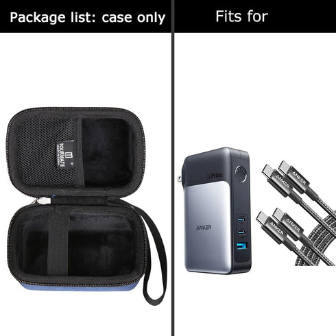 Hard Storage Case for Anker 733 Power Bank (GaNPrime PowerCore 65W), 2-in-1 Hybrid Charger Travel Carrying Holder, Case