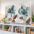 Yukro 32 Inch, 28"x16" Rustic Blue Indoor TV Dust Cover, Broccoli Flower Leaf Farmhouse Vintage Brown Elastic TV