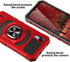 TJS Cricket Debut S2 Case, AT&T Calypso 4 Case, Heavy Duty Drop Protection Cover with Metal Ring Magnetic Kickstand