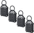 DOVICK Waterproof Airtag Keychain Holder Case, Screw Full Cover Compatible with Apple Air Tag Tracker, 4 Pack