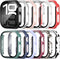 12 Pack Case with Tempered Glass Screen Protector for Apple Watch Series 10 42mm, Full Matte Leopard PC Cover