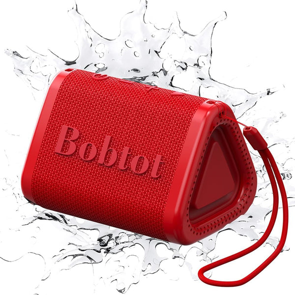 Bobtot Portable Bluetooth Speaker Wireless, IPX7 Small Shower Speaker Waterproof, 15H Playing Time,