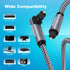 90 16ft/5M 360 Theater,TV,PS4,Sound Degree Optical Audio Cable Right Angle Toslink Cable Male to Male Degree