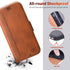 OCASE Retro Series Compatible with iPhone 12 Pro Case, Wallet Case with Card Slots, RFID Blocking, Brown
