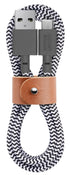 Native Union Belt Cable USB-C to USB-A, 4ft Ultra-Strong Charging Cable with Leather Strap for iPhone 15, Samsung Galaxy