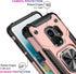 IKAZZ Galaxy S9 Case, Dual Layer Soft TPU and Hard PC Anti-Slip Rugged Protective Cover, Rose Gold