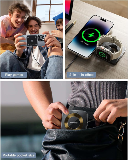 ?????????????? 2 in 1 Magnetic Detachable Wireless Charging Station for Apple, Compatible with iPhone 15/14/13/12