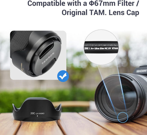 Lens Hood for Tamron 28-75mm f/2.8 Di III VXD G2 (Sony E) Model A063, Reversible Shade Compatible with 67mm Filters