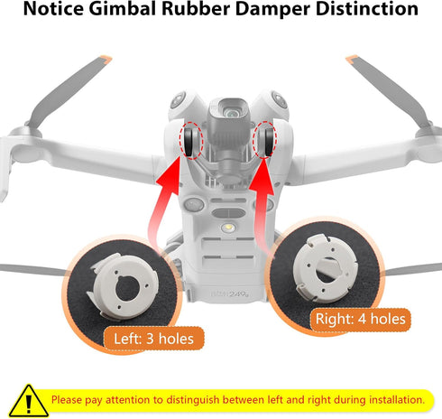 Replacement for DJI Mini 4 Pro Gimbal Shock Absorption Rubber, Damper Rubber Gimbal Camera Shock Absorber with Repair