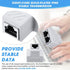 VizGiz 2 Pack RJ45 1 2 Cat5 Cat6 Cat7 Splitter to Port T Adapter Female Socket Ethernet Connector Dual Ways Plug